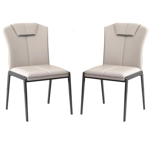Esszimmerstühle aus Napa-Leder, 2er-Set, für Küche, Wohnzimmer, Lounge-Thekenstühle, Schreibtischstuhl für den Haushalt, stabile Metallbeine aus Karbonstahl ? Esszimmerstühle aus Napa-Leder, 2er-Set, für Küche, Wohnzimmer, Lounge-Thekenstühle, Schreibtischstuhl für den Haushalt, stabile Metallbeine aus Karbonstahl ? von Generic