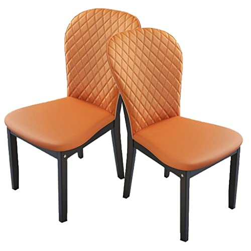 Esszimmerstühle aus PU-Leder, 2er-Set, armloser Akzentstuhl mit Holzbeinen, gepolsterte Küchen-Esszimmerstühle für das Wohnzimmer, Seitenstühle für das Esszimmer und das Schlafzimmer Esszimmerstühle aus PU-Leder, 2er-Set, armloser Akzentstuhl mit Holzbeinen, gepolsterte Küchen-Esszimmerstühle für das Wohnzimmer, Seitenstühle für das Esszimmer und das Schlafzimmer von Generic