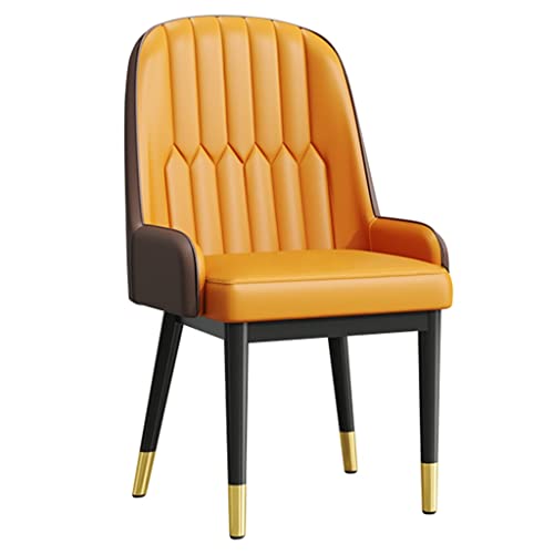 Esszimmerstuhl 1er-Set, Gepolsterter Akzentstuhl Modernes Leder, Schreibtischstühle Kleiner Sessel, Wohnzimmer-Freizeitstühle mit Metallbeinen für Küche, Esszimmer, Schlafzimmer von Generic