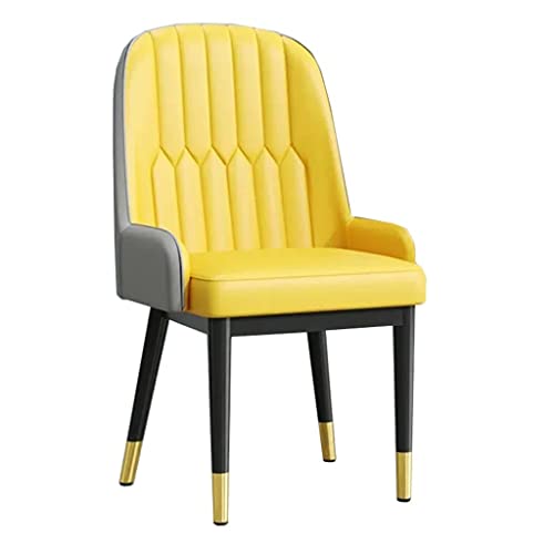 Esszimmerstuhl 1er-Set, Gepolsterter Akzentstuhl Modernes Leder, Schreibtischstühle Kleiner Sessel, Wohnzimmer-Freizeitstühle mit Metallbeinen für Küche, Esszimmer, Schlafzimmer von Generic