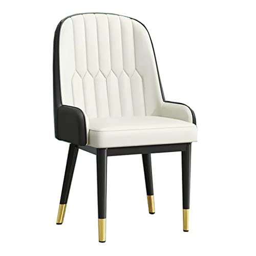 Esszimmerstuhl 1er-Set, Gepolsterter Akzentstuhl Modernes Leder, Schreibtischstühle Kleiner Sessel, Wohnzimmer-Freizeitstühle mit Metallbeinen für Küche, Esszimmer, Schlafzimmer von Generic