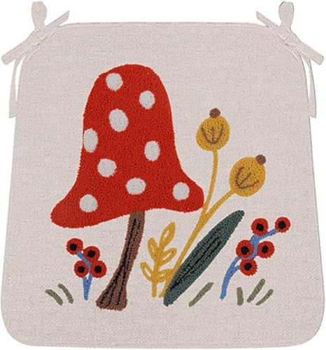 Esszimmerstuhl Pad Mit Krawatten, Handgemachte Bestickte U-förmige 42x42cm Küchenstuhl Sitzkissen Cartoon Indoor Outdoor Sitzkissen, Beige, 2 Pack Esszimmerstuhl Pad Mit Krawatten, Handgemachte Bestickte U-förmige 42x42cm Küchenstuhl Sitzkissen Cartoon Indoor Outdoor Sitzkissen, Beige, 2 Pack von Generic