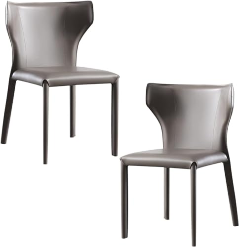 Esszimmerstuhl aus Sattelleder, Küchenstühle 2er-Set, Beistellstuhl mit Rahmen aus Kohlenstoffstahl, Gepolsterter Schminkstuhl, Freizeitstuhl Esszimmerstuhl aus Sattelleder, Küchenstühle 2er-Set, Beistellstuhl mit Rahmen aus Kohlenstoffstahl, Gepolsterter Schminkstuhl, Freizeitstuhl von Generic