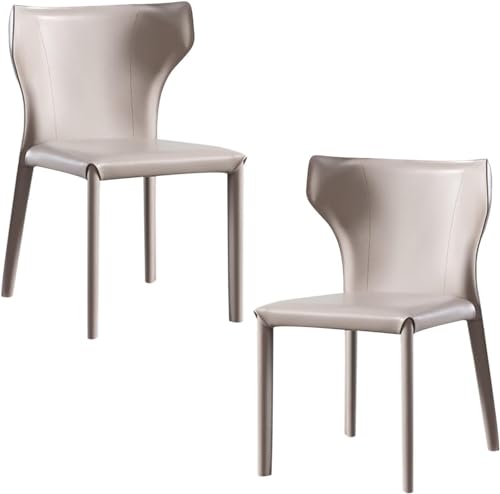 Esszimmerstuhl aus Sattelleder, Küchenstühle 2er-Set, Beistellstuhl mit Rahmen aus Kohlenstoffstahl, Gepolsterter Schminkstuhl, Freizeitstuhl Esszimmerstuhl aus Sattelleder, Küchenstühle 2er-Set, Beistellstuhl mit Rahmen aus Kohlenstoffstahl, Gepolsterter Schminkstuhl, Freizeitstuhl von Generic