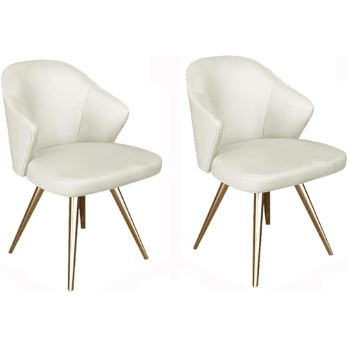 Esszimmerstuhl im Mid-Century-Stil, Küchenstühle 2er-Set, Schminkstuhl, Beistellstuhl mit wasserdichtem PU-Kissen an Sitz und Rückenlehne Esszimmerstuhl im Mid-Century-Stil, Küchenstühle 2er-Set, Schminkstuhl, Beistellstuhl mit wasserdichtem PU-Kissen an Sitz und Rückenlehne von Generic