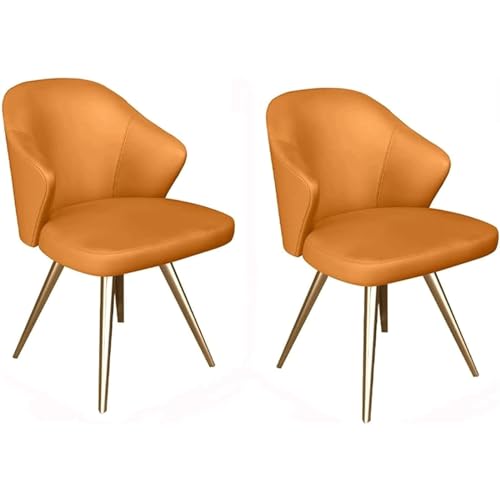Esszimmerstuhl im Mid-Century-Stil, Küchenstühle 2er-Set, Schminkstuhl, Beistellstuhl mit wasserdichtem PU-Kissen an Sitz und Rückenlehne Esszimmerstuhl im Mid-Century-Stil, Küchenstühle 2er-Set, Schminkstuhl, Beistellstuhl mit wasserdichtem PU-Kissen an Sitz und Rückenlehne von Generic