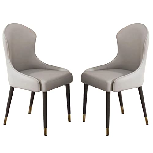 Esszimmerstuhl mit Holzbeinen, 2er-Set, Mikrofaser-Leder, für Küche, Wohnzimmer, Lounge, Thekenstühle, Schreibtischstuhl für den Haushalt von Generic