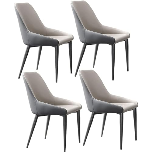 Esszimmerstuhl mit gebogener Rückenlehne, Küchenstühle 4er-Set, Stuhlbezug aus technischem Stoff, Schminkstuhl Esszimmerstuhl mit gebogener Rückenlehne, Küchenstühle 4er-Set, Stuhlbezug aus technischem Stoff, Schminkstuhl von Generic