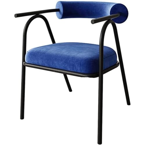 Esszimmerstuhl mit runder Rückenlehne und bequemem Kissen, Küchenstuhl mit omischen Handläufen, nordischer Cher Loungesessel von Generic