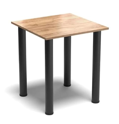 Esszimmertisch - Esstisch - Tisch mit Schwarzbeine – Küchentisch - Schwarz (Gold Craft Oak) von Generic