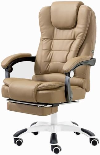 Executive Recline Schreibtischstuhl Mit Pu-lederpolsterung Mit Hoher Rückenlehne, Großem Sitz Und Kippfunktion Mit Verlängerter Beinstütze Und Liegesessel Tragfähigkeit 150 Kg, Brown Executive Recline Schreibtischstuhl Mit Pu-lederpolsterung Mit Hoher Rückenlehne, Großem Sitz Und Kippfunktion Mit Verlängerter Beinstütze Und Liegesessel Tragfähigkeit 150 Kg, Brown von Generic