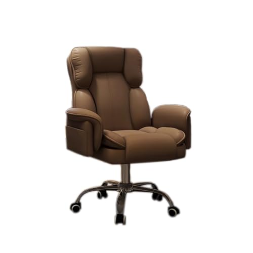 Executive Work Chair für Büro/Schlafzimmer/Gaming/Schreiben/Studium Verstellbare Länge Fußstütze PU Leder Ergonomischer Schreibtischstuhl von Generic