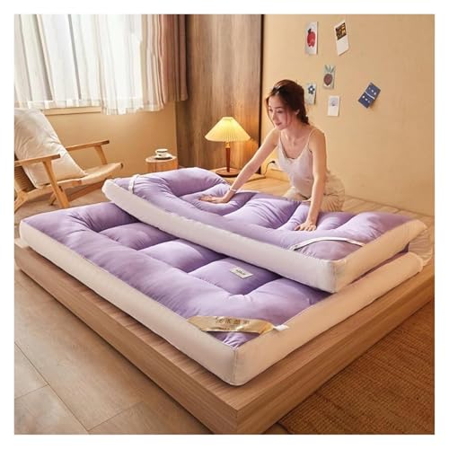 Extra Dicke, Flauschige Futonmatratze, Hautfreundliche, Faltbare, Aufrollbare Isomatte Für Campinggäste Auf Dem Boden, Liegebett Im Japanischen Stil, Queensize/Full/Twin von Generic