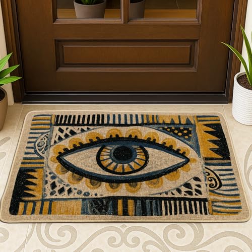 Eye Design Fußmatte, gelbe und blaue Matte für Außen- und Inneneingang, böhmische Dekoration, Gummi, wasserdicht, rutschfest, staubabsorbierend, pflegeleicht, 73,2 x 43,2 cm Eye Design Fußmatte, gelbe und blaue Matte für Außen- und Inneneingang, böhmische Dekoration, Gummi, wasserdicht, rutschfest, staubabsorbierend, pflegeleicht, 73,2 x 43,2 cm von Generic