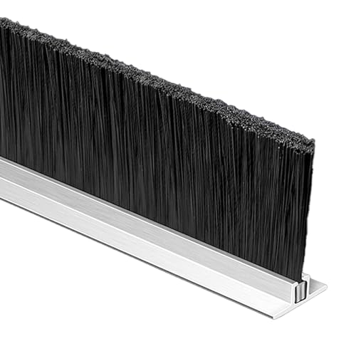 FT-Typ Aluminiumlegierungsstreifenbürste Industriell ， Türdichtung Schwarze Garage ， Rolltor-Unterseite hält einfache Montage(T-type,Hair height 190mm) von Generic