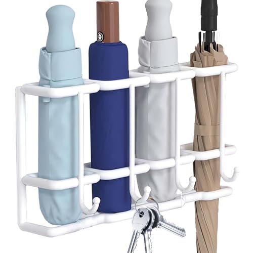 Fachum -Regenschirm -Standwand - Regenschirmlager -Rack -Organizer | 4-Slot-Metall-Wandständer für Regenschirme | Dachhalterhalter | Metall Regenschirm Rackhalter Wall Mount Home Dekoration Fachum -Regenschirm -Standwand - Regenschirmlager -Rack -Organizer | 4-Slot-Metall-Wandständer für Regenschirme | Dachhalterhalter | Metall Regenschirm Rackhalter Wall Mount Home Dekoration von Generic