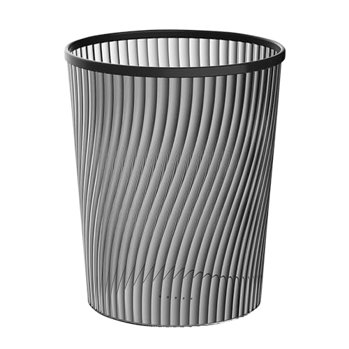 Faden TischmüLleimer, 12L Mülleimer, Table Trash Bin, Cute Papierkorb Klein, Kleine Aufbewahrungsbox, für Zuhause Büro Wohnzimmer Schminktisch 25x21 cm (Schwarz) von Generic