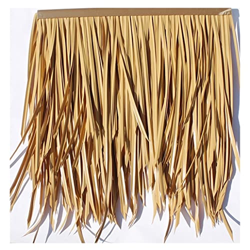 Fake Stroh Künstliche Stroh Fliese Palm Thatch Kunststoff Reetgedeckten Pavillon, Künstliche Stroh, Verdickte Technik Gefälschte Stroh Künstliche Stroh 0.5X0.5m (1.64X1.64ft) (2pcs)(Yellow3,15pcs) von Generic