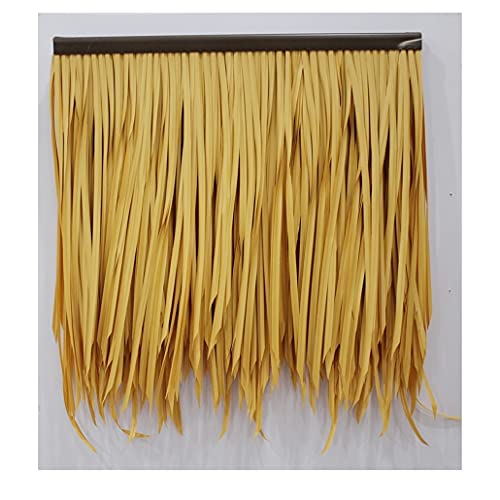 Fake Thatch Palm Thatch Roll Simulation Thatch Tile Umweltschutz PE Kunststoff Stroh Hausdach Holzhaus Dekoration 0.5X0.5m(1.64X1.64ft)(Yellow c,4pcs) von Generic