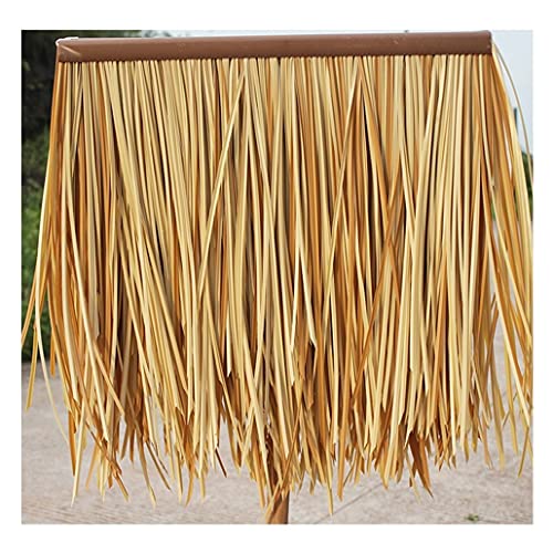 Fake Thatch Palm Thatch Roll Simulation Von Thatch Tile Man-Made Thatch Fake Stroh Künstlicher Kunststoff Pvc-Pavillon Strohdach Dekoration Palm Thatch Roll (Farbe: Gelb A)(Yellow a,4pcs) von Generic