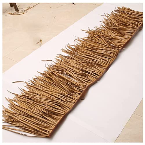 Fake Thatch Roll Palm Thatch Roll Simulation Thatched Pavillon Plastic Straw Thatched House Thatched Shed Wooden House Farm Decoration Roof Thatch Tile PE Fire Retardant(Yellow a,0.5x1m/1.64X3.28ft) von Generic