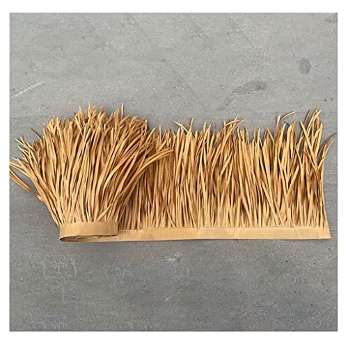 Fake Thatch Simulation Kunststoff Thatch Rollen PVC Thatch Dekoratives Dach Kunststoff Thatch Schuppen Farm Sun-Proof Und Wärmeisolierend Strohdach(Yellow b,0.5x6m) von Generic