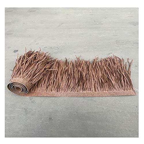 Fake Thatch Simulation Kunststoff Thatch Rollen PVC Thatch Dekoratives Dach Kunststoff Thatch Schuppen Farm Sun-Proof Und Wärmeisolierend Strohdach(Yellow e,0.5x10m) von Generic