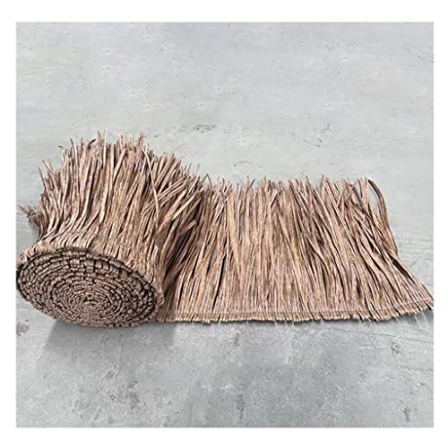 Fake Thatch Simulation Kunststoff Thatch Rollen PVC Thatch Dekoratives Dach Kunststoff Thatch Schuppen Farm Sun-Proof Und Wärmeisolierend Strohdach(Yellow f,0.5x30m) von Generic