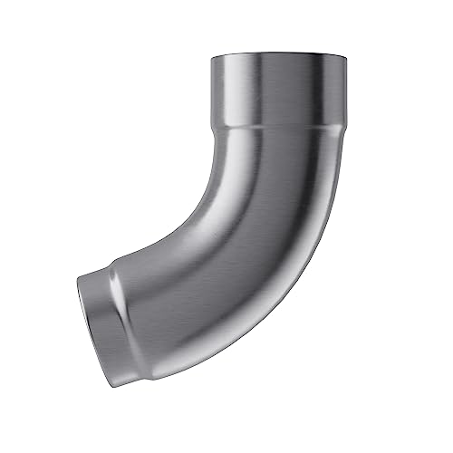 Fallrohrbogen für Dachrinne, Regenrohrbogen aus Titan Zink, einfache Verbindung zwischen Fallrohren 100 mm / 72 Grad von Generic