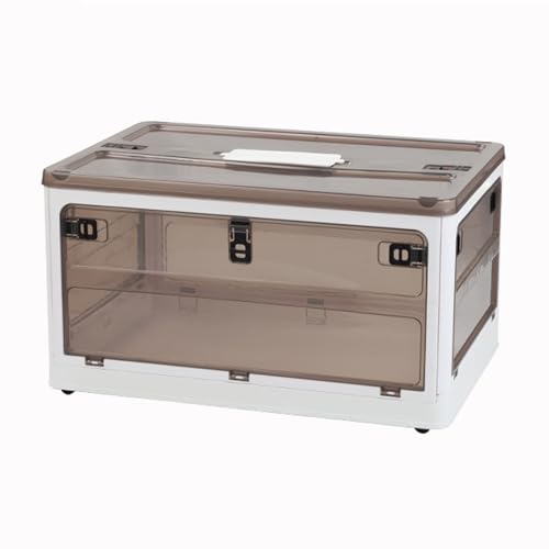 Faltbare Aufbewahrungsboxen Mit Deckel,Kleiderboxen Stapelbar,Zusammenklappbare Aufbewahrungsbox Mit Fünf Türen,Faltbare Kisten Aufbewahrung Für Die Organisation Von Kleidung Bücher(White,21L) von Generic