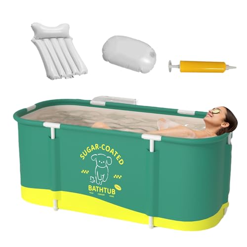 Faltbare Badewanne, 114 x 60 x 50 cm, Hot Spa, Eisbad, tragbare Badewanne, kaltes Tauchen, Familien-Einweichen mit isoliertem Stützrahmen für separates Badezimmer, Duschkabine, Garten, Innen- und Faltbare Badewanne, 114 x 60 x 50 cm, Hot Spa, Eisbad, tragbare Badewanne, kaltes Tauchen, Familien-Einweichen mit isoliertem Stützrahmen für separates Badezimmer, Duschkabine, Garten, Innen- und von Generic