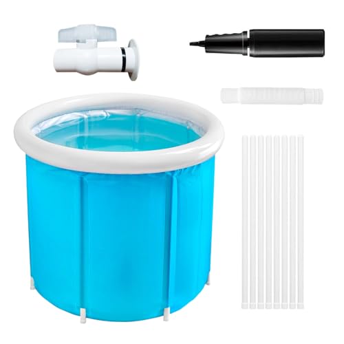 Faltbare Badewanne, faltbarer kalter Tauchwanne, großer auslaufsicherer Korb, Badewanne für Badezimmer, Hinterhof, Strandausflug, Reisen, Zuhause, Familie, Garten, Terrasse, Camping von Generic