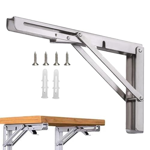 Faltbare Halterungen, Hardware für schwimmende Regale - 2X faltbare Edelstahl Regalhalterung - Holzregalhalterungen, Regalbeschläge mit Schrauben, schwimmender Schornsteinwandbügel für Gangbretter Faltbare Halterungen, Hardware für schwimmende Regale - 2X faltbare Edelstahl Regalhalterung - Holzregalhalterungen, Regalbeschläge mit Schrauben, schwimmender Schornsteinwandbügel für Gangbretter von Generic