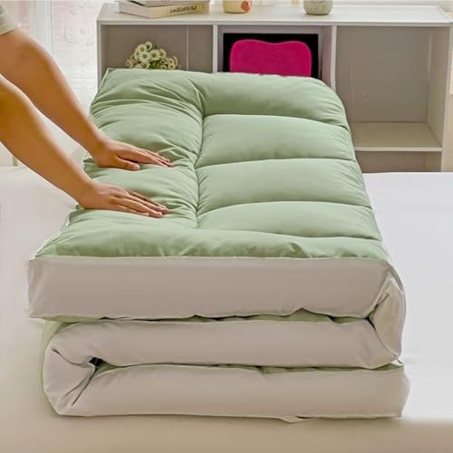 Faltbare Japanische Futon-Matratze, Tragbares Schlafsofa, Boden-Loungesessel-Matte Für Reisen, Wohnmobil, Camping, Gäste, Yoga, Schlafsaal(Green,35x75in/90x190cm) von Generic