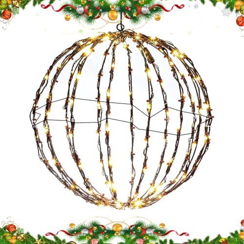 Faltbare Lichterkugeln im Freien, funkelnde Outdoor Globe Leuchten für Halloween Holiday Decor | Light-up-Weihnachtsbälle | Pathway Lights Kugel - LED -Weihnachtslichtkugel für Gartenleuchten Weihnach Faltbare Lichterkugeln im Freien, funkelnde Outdoor Globe Leuchten für Halloween Holiday Decor | Light-up-Weihnachtsbälle | Pathway Lights Kugel - LED -Weihnachtslichtkugel für Gartenleuchten Weihnach von Generic