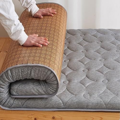 Faltbare Rattanmatte, Aufrollbarer Japanischer Futon, Shiki-Schlafmatte In Voller Größe Für Liege, Gästebett, Campingcouch von Generic