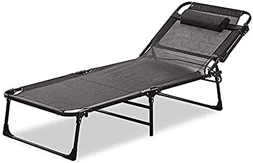 Faltbare Relaxliege Zero Gravity, klappbare Strandliege mit Stahlkonstruktion, schwarz von Generic