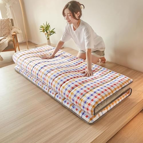 Faltbare japanische Bodenmatratze, tragbare Futon-Matratze, Tatami-Matte, aufrollbares Bett, Camping-Isomatte für die Couch zu Hause (Farbe: A, Größe: 180 x 200 cm) (E 120 x 200 cm) von Generic