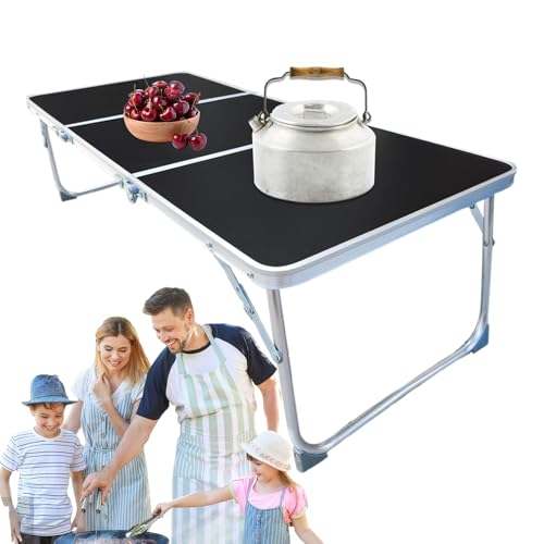 Faltbarer Camping Table | Aluminiumlegierung faltbarer Außentisch | Camping -Accessoire mit Griffen im Freien für Rasenpark Patio Cooking Home Beach Adventures Garten Reisen Versammlungen Essbereitsch von Generic