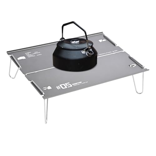 Faltbarer Campingtisch – Klapptisch | höhenverstellbar | Camping aus Aluminium, klappbarer Balkon, Garten für Picknicks, leichtes Outdoortea, Backpack von Generic