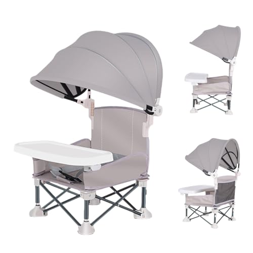 Faltbarer Esszimmerstuhl für Kinder, Reisesitz mit Tablett zum Essen, klappbarer Sitz mit Sonnenschutz Haus im Freien Picknick Praia Garten Esszimmerstuhl für Kinder Faltbarer Esszimmerstuhl für Kinder, Reisesitz mit Tablett zum Essen, klappbarer Sitz mit Sonnenschutz Haus im Freien Picknick Praia Garten Esszimmerstuhl für Kinder von Generic