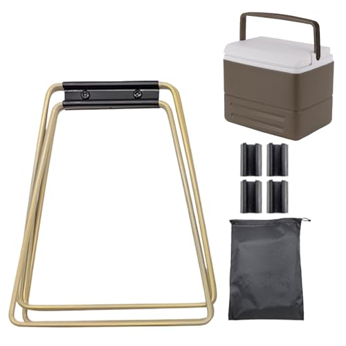 Faltbarer Kühlbox-Stützrahmen, klappbarer Campingständer | Tragbarer Faltbarer Campingbox-Ständer | Verstellbarer wasserdichter Kühlbox-Ständer, Gepäckträger für den Außenbereich, Grill von Generic