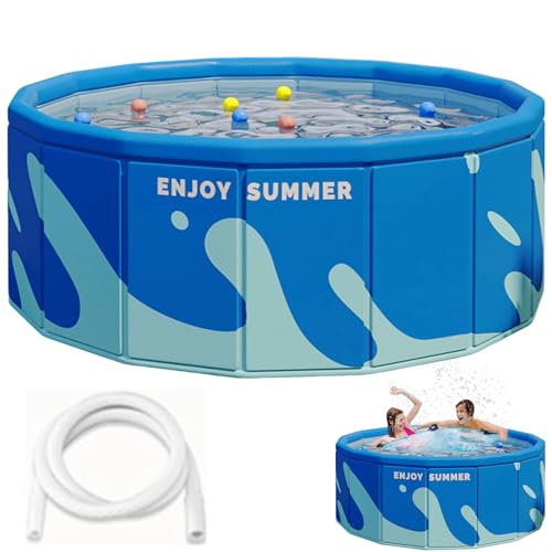 Faltbarer Pool, Familienpool für Familien, nicht aufblasbarer Familienpool | Familien-Planschbecken rund Boden für Hof, Garten, Outdoor, Terrasse, Haus Faltbarer Pool, Familienpool für Familien, nicht aufblasbarer Familienpool | Familien-Planschbecken rund Boden für Hof, Garten, Outdoor, Terrasse, Haus von Generic