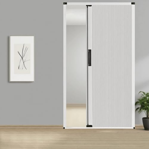 Falttür Anpassbare Akkordeontür for den Innenbereich, 80 85 95 Zoll hoch, Schiebe-Falttor for Privatsphäre, Verdunkelungs-Falttür for Küche, Schlafzimmer(White,34x40in(86x101cm)) von Generic