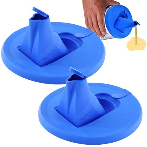 Farbdosen-Ausgießer | 2er-Pack Farbdosendeckel und Behälter-Ausgießer, Farbbehälter-Deckelabdeckung | Sicherer Verschluss mit integrierter Düse, verhindert Verschütten, Tropfen und Kleckern, Aufbewahr von Generic