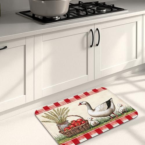 Farmhouse Küchenmatten für Boden, Vintage-Hühner und Körbe, weiche Teppiche, gepolstert, bequem, waschbar, rutschfeste Dekor-Matten für Küchenspüle, Waschküche, Badezimmer, 50,8 x 78,9 cm Farmhouse Küchenmatten für Boden, Vintage-Hühner und Körbe, weiche Teppiche, gepolstert, bequem, waschbar, rutschfeste Dekor-Matten für Küchenspüle, Waschküche, Badezimmer, 50,8 x 78,9 cm von Generic