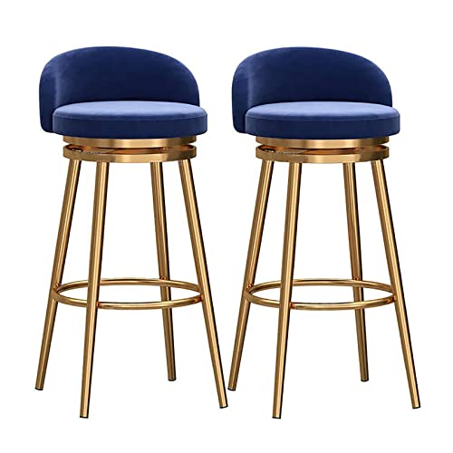 Farmhouse Velvet Swivel Bar Stools Set of 2 Zählerhöhe Stühle mit Rücken 360° schwenkbar Blau Upholstered Sitz Gold Metallbeine Küche Frühstück Bar Möbel 65cm Höhe Farmhouse Velvet Swivel Bar Stools Set of 2 Zählerhöhe Stühle mit Rücken 360° schwenkbar Blau Upholstered Sitz Gold Metallbeine Küche Frühstück Bar Möbel 65cm Höhe von Generic