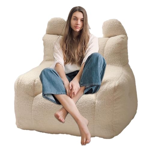 Fauler Sofasessel, faules Bodensofa,faule Sitzsack für Kinder | Fauler Stuhl mit Füllstoff, flauschiges faules Sofa, Sitzsack für Schlafzimmer, Wohnzimmer, von Generic