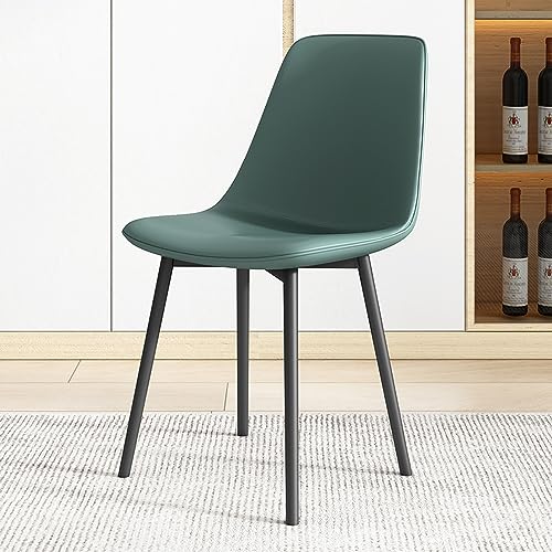 Faux Leather Armless Dining Chairs, Kitchen Dining Room Chairs, Leisure Side Chairs with Sturdy Metal Legs von Generic