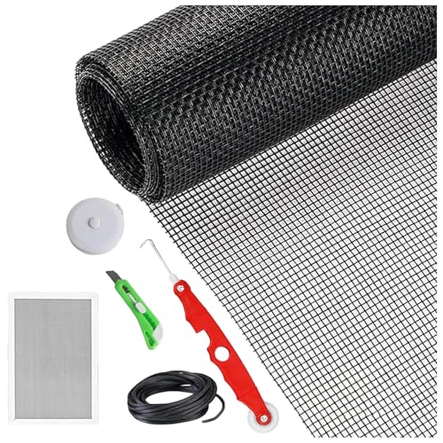Fenster Fliegengitter Set Fiberglas Fliegengitternetz Fenster Insektenschutz Moskitonetz Schneidbar Fliegengitter Katzensicher Fliegennetz Fenster Mückenschutz Insektenschutzgitter (Black, 100x400cm) Fenster Fliegengitter Set Fiberglas Fliegengitternetz Fenster Insektenschutz Moskitonetz Schneidbar Fliegengitter Katzensicher Fliegennetz Fenster Mückenschutz Insektenschutzgitter (Black, 100x400cm) von Generic